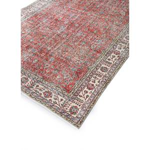 Alfombra de Lana Anudada a Mano de Gran Tamaño, Estilo Vintage, Pae-2699, con Patrón Floral Rojo y Naranja, para Sala de Estar, Pasillo, Habitación Juvenil - Product Image 2