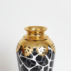 แจกันดอกไม้ตั้งพื้นอะลูมิเนียมพรีเมียม คอชุบทอง แจกันเหล็กตกแต่งสไตล์ชายทะเล สำหรับงานแต่งงาน งานอีเว้นท์ ขายส่ง - Product Image 2