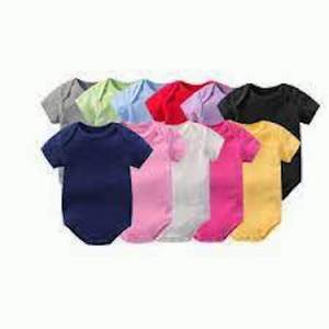 ชุดเสื้อโปโลแขนสั้นสำหรับเด็กทารกผ้าคอตตอนคอมเปอร์แบบมีกระดุมปิด - Product Image 4