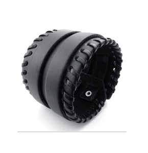 Bracelet tressé multicouche Bracelet bouton de manchette réglable Bracelet pour hommes Accessoires de bijoux de mode Vente en gros Design moderne - Product Image 2