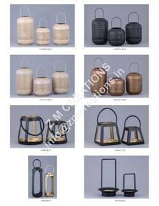 <b>Black</b> Powder Coated Metal Tealight <b>Candle</b> Holder Hurricane Home Decoration <b>Lantern</b> Handmade Eco-Friendly Durable Heat Resistant - Product Image 5