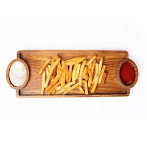 Plato de madera minimalista moderno para servir con diseño de recorte centrado para aperitivos de frutas o decoración elegante para cocina y mesa de comedor - Product Image 3