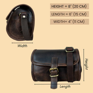 Genuine Leather Flap Crossbody <b>Bag</b> <b>Womens</b> Brown Handcrafted Purse with Zipper and Side Pocket Design - Product Image 6