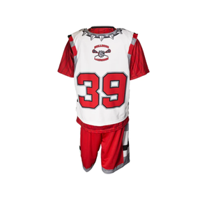 Conjuntos de uniformes de Lacrosse para hombres profesionales Rojo Blanco 100% Malla de poliéster Transpirable Ligero Sublimación Impreso CREST WEARS - Product Image 2