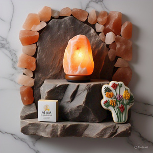 Juego de Lámparas de Sal del Himalaya Naturales Protegidas por GMP, Ecológicas, Hechas a Mano, con Cable Eléctrico, Bombilla, Cruz Feng Shui, Varios Tamaños, para el Hogar - Product Image 4