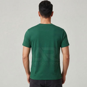 T-shirt décontracté pour homme à col rond et manches courtes, avec logo personnalisé en strass, design tendance, tissu respirant 100% coton, écologique, été - Product Image 4