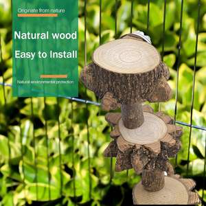 Plateforme de jeu pour oiseaux en bois naturel écologique à 4 niveaux, perchoir pour cage de perruche, support pour perroquet YZ BST-033, toutes saisons - Product Image 5