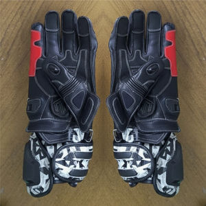 Gants de moto tactiles imperméables en cuir unisexe pour le cyclisme toutes saisons, anti-chute, coque rigide, protection tout-terrain - Product Image 5