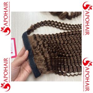 กิ๊บต่อผมหางม้าสำหรับต่อ,ผมต่อแบบผมสีน้ำตาลเข้มหยิก - Product Image 4