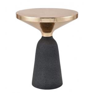 Café de diseño de lujo y mesa auxiliar con tapa de cristal acabado dorado decoración de lujo para el hogar café y mesa auxiliar - Product Image 5