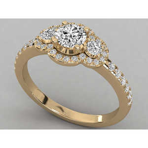 Bague solitaire en or 10 carats pour femmes, diamant cultivé en laboratoire - Product Image 1