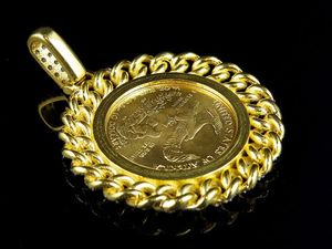 Pendentif de pièce de monnaie de diamant de Moissanite de conception de frontière cubaine de luxe en argent S925 glacé bijoux Hip Hop pour hommes femmes - Product Image 3