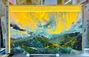 Piastrelle in Marmo Verde Naturale Irish Emperor, Piani di Lavoro in Marmo per <span class=keywords><strong>Cucina</strong></span>, Marmo Verde Jade con Effetto Nuvola Ondulata - Product Image 2