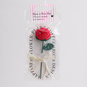 Cartes de vœux artisanales en gros à bas prix, fleurs au crochet, cadeaux pour la Saint-Valentin, fleurs artificielles tricotées - Product Image 6