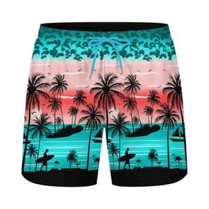 Short de bain à imprimé de sublimation avec logo personnalisé à séchage rapide Vêtements de plage Short de plage léger pour la piscine - Product Image 5