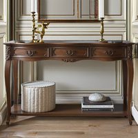 Table console de style français en bois d'acajou pour meubles de maison avec finition naturelle Meubles durables