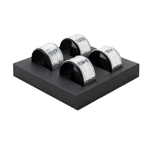 Servilletero navideño y cualquier decoración festiva, servilletero creativo de plata, forma redonda para la decoración de la Mesa del hogar, corbata de tejido - Product Image 6