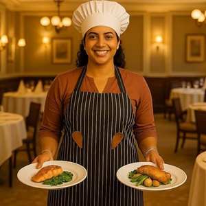 Tablier de cuisine professionnel en coton de qualité export, logo personnalisé, réutilisable et facile à laver - Product Image 2