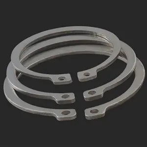 China Manufacturer Standard Black Oxide DIN 471/472 Stainless Steel Retaining Ring Snap Ring External Circlips