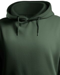 Sweat-shirt à capuche unisexe vert foncé en polaire unie avec poche kangourou Streetwear décontracté pour l'hiver - Product Image 5