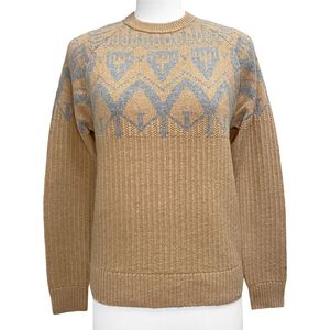 Suéter de patrulla de esquí de manga larga y cuello redondo grueso de punto de isla justa de moda informal personalizable para mujer para invierno - Product Image 1