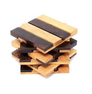 Elegant Design Table Decoration <b>Wood</b> Coaster Tabletop <b>Wood</b> <b>Placemats</b> Coaster with Holder for Drink Unique Design - Product Image 6