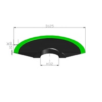 Meule diamantée manuelle MPDX OEM ODM 125X32X8X1 en résine pour la coupe de l'aluminium et du métal, affûtage de lames de scie en carbure, grain