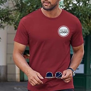 Camiseta de manga corta ajustada para entrenamiento de gimnasio para hombre, Camiseta de algodón y poliéster, camisetas con logotipo personalizado - Product Image 5