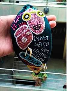 Diademas bordadas a mano, accesorio acolchado suave, fácil de llevar, con cuentas - Product Image 3