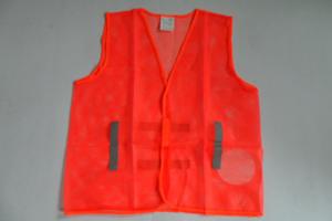 Chalecos de Poliéster para Hombre para Todas las Temporadas, Ropa de Trabajo, Chaleco Reflectante de Malla de Poliéster, para Ciclismo, Campamento, Seguridad, Color Naranja - Product Image 5