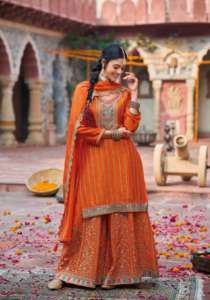 Attrayant Ethnique Incroyable Couleur Premium Chinon Avec Broderie Salwar Costume Femme Mode De L'Inde Au Prix De Gros - Product Image 3