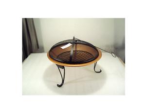 29 Inch Outdoor Iron <b>Fire</b> Pit Set with Mesh <b>Guard</b> - Product Image 2