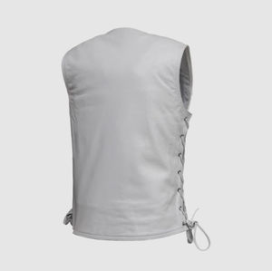 Gilet de moto en cuir véritable pour homme, taille plus, personnalisable, imperméable, respirant, écologique, promotionnel du printemps, vêtements d'extérieur - Product Image 4