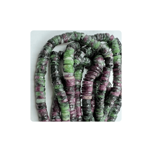 Cuentas de Zoisita Rubí de Primera Calidad del Fabricante al por Mayor, Forma Heishi Facetada, de 7 a 10 mm, Naturales, 14 Pulgadas, para la Fabricación de Joyas - Product Image 5