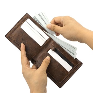 Hot Sale Vintage <b>Card</b> <b>Holder</b> Short With Coin Pocket for Male Simple and Thin Coin Purse PU Leather Case Cheaper Price Men <b>Wallet</b> - Product Image 2