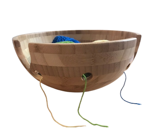 Bol à laine de 11 pouces avec double coupe en spirale, bol à laine en bois de hêtre de qualité supérieure fait à la main - Product Image 1