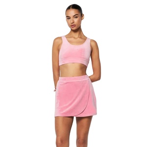 Trendy Women Two Piece Outfit Crop Top with <b>Skirt</b> Sportswear Gym Fitness Clothing Wholesale Custom Logo Tennis Wear Uniform - Product Image 1