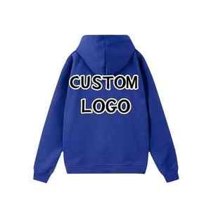 เสื้อฮู้ดแขนยาวสำหรับผู้ชาย, เสื้อมีฮู้ดแฟชั่นฤดูหนาวผ้าฝ้าย100% นิ่มน้ำหนักเบาออกแบบลายนูนมีซิปแบบปัก - Product Image 3