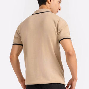 Camisetas Polo para Hombre, 100% Algodón, Cuello Alto, Manga Corta, Camisetas Polo Clásicas sin Cuello - Product Image 4