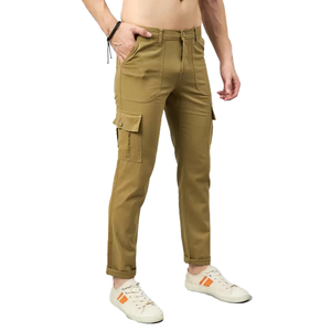 Moda de calidad superior Multi bolsillos Casualwear Hombres Chino Cargo Pantalones Diseño personalizado Slim Fit Cargo Pantalones para hombres - Product Image 3