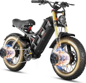 จักรยานเสือภูเขาไฟฟ้ามอเตอร์คู่40MPH 2500W ระดับดีที่สุดจักรยานไฟฟ้าขนาด52V 60AH ระยะไกล - Product Image 1