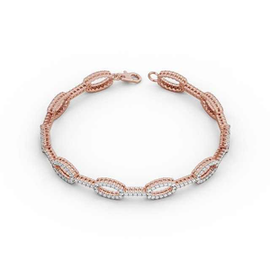 Pulsera de Cadena con Eslabones Redondos y Diamantes Cultivados en Laboratorio, Joyería de Moda Original, Pulsera de Diamantes de Alta Calidad para Mujer - Product Image 2