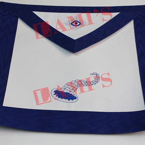 Tablier maçonnique personnalisé professionnel fait à la main pour uniforme de loge de steward senior brodé avec des insignes à coudre de paillettes - Product Image 4