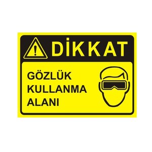 Eyeglasses Use Area Sign Display Accessories with Important Warning <b>Message</b> - Product Image 1