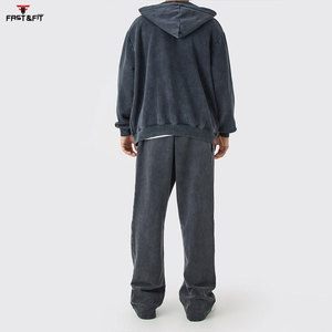 2025 vêtements de sport personnalisés hommes lavage à l'acide survêtement à manches longues fabriqué au Pakistan grande taille survêtement - Product Image 4