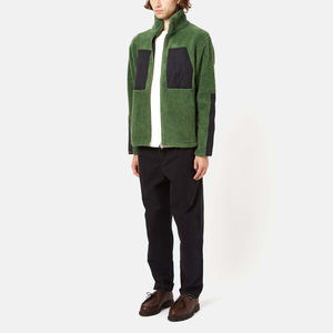 Chaqueta Sherpa de Invierno para Hombre, Tendencia Principal, Tela de Lona, Secado Rápido, Transpirable, Cuello Alto, Cierre de Cremallera, Color Sólido - Product Image 6