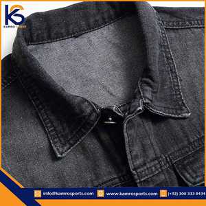 Nouveau design de veste en jean grande taille pour hommes veste en jean décontractée à séchage rapide service OME veste en jean personnalisée - Product Image 3