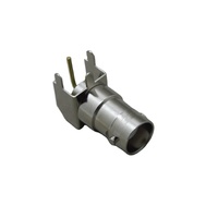 Connecteur BNC femelle coaxial RF à angle droit pour montage sur circuit imprimé