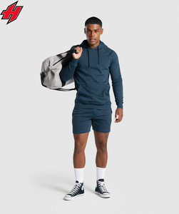 เซ็ตกางเกงเหงื่อและกางเกงขาสั้นสำหรับผู้ชายชุดวอร์มกางเกงขาสั้นชุดวอร์ม2ชิ้นสำหรับผู้ชายโลโก้ออกแบบได้ตามต้องการ - Product Image 4