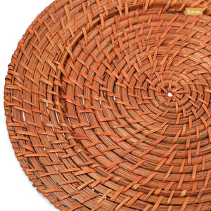 Proveedor directo logotipo personalizado 13 pulgadas bohemio bambú ratán cargador placa conjunto Oro Ecológico duradero fiesta decoración del hogar - Product Image 2
